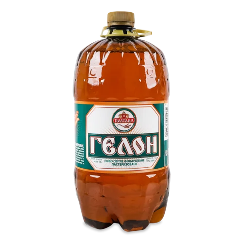 Пиво Світле Фільтроване Пастеризоване 1.5л 4.9% Гелон Полтава п/пл