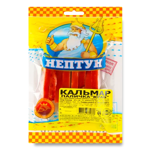 Кальмар Палички Краб Нептун, В/ґ, 60г