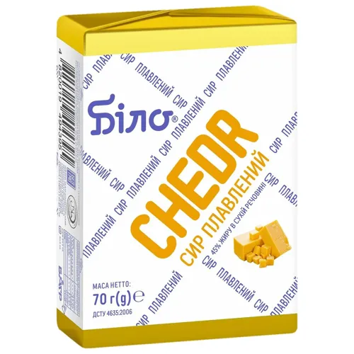 Сир Біло Chedr плавлений 45% 75г