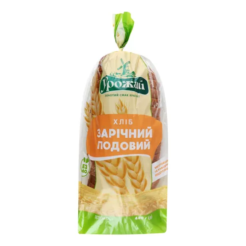 Хліб подовий овальний нарізний Зарічний Урожай 480г