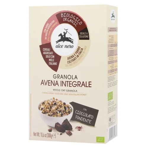 Гранола Alce Nero з чорним шоколадом органічна 300г