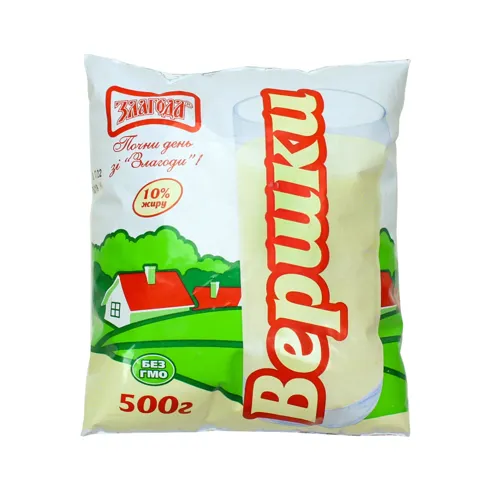 Вершки Злагода п/е 10% 500г