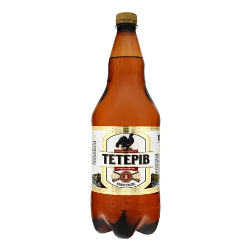 Пиво 1.3л 8% світле фільтроване пастеризоване Тетерів