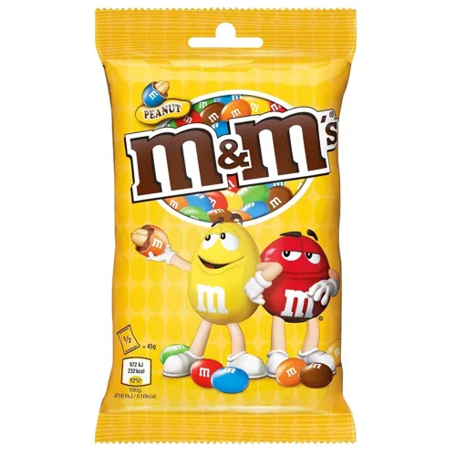 Драже M&M's з арахісом і молочним шоколадом 90г