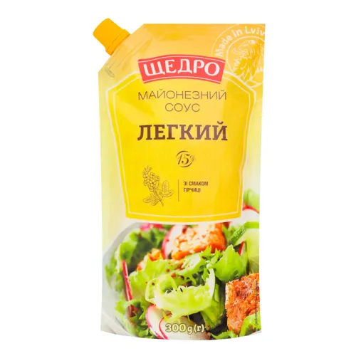 Соус майонезний 15% Легкий Щедро д/п 300г
