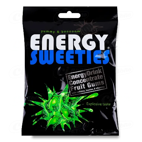 Цукерки EnergySweeties з енергетиком зелені, 125г