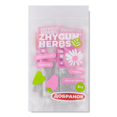 Чай Трав'яний Добранок Zhygun Herbs, д/п 6х2.5г