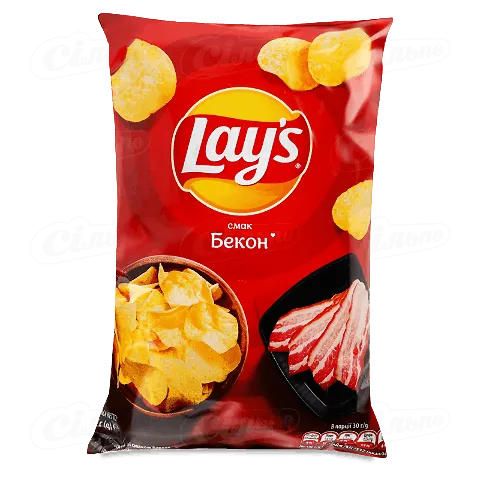 Чіпси картопляні Lay's зі смаком бекону, 60г