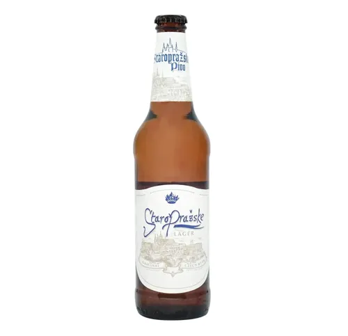Пиво Staroprazske Lager світле фільтроване 5% 0,5л