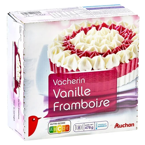 Торт-морозиво Auchan з ваніллю 478г