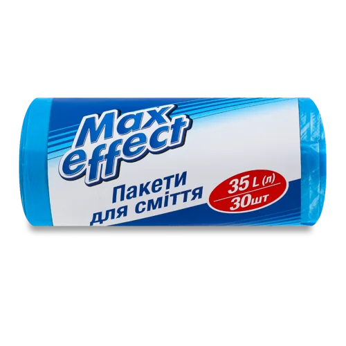 Пакети для сміття 35л Max Effect, 30шт, з/б