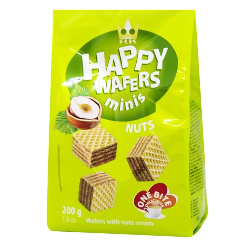 Вафлі Flis Happy Wafers лісовий горіх 200г