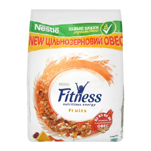 Пластівці з цільнозернової пшениці Fruits Fitness м/у 400г