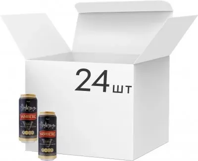 Упаковка пива Vamberg Dark Lager темне фільтроване 4.4% 0.5л x 24 шт