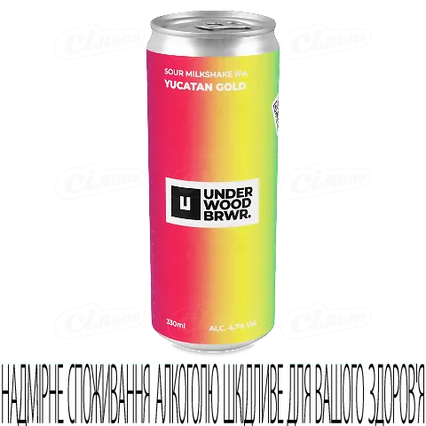 Пиво Underwood Brewery Yucatan Gold світле натуральне в залізній банці, 0,33л