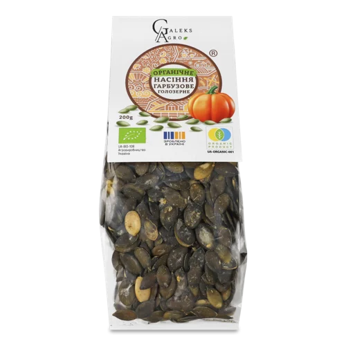 Насіння Гарбузове Голозерне Органічне Galeks Agro, в/ґ, 200г