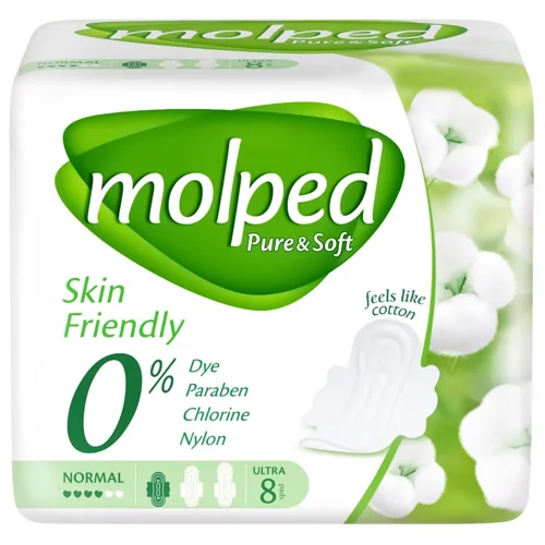 Прокладки гігієнічні Molped Pure&Soft Normal 4 краплі 8шт