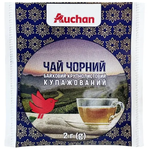 Чай чорний Ашан байховий пакетований 2г