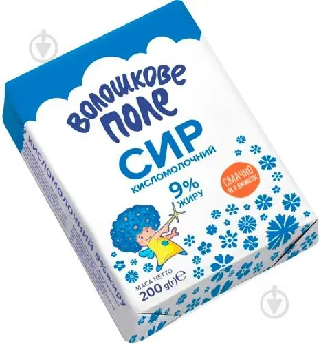 Сир кисломолочний «Волошкове поле» 9% еколін, 200г