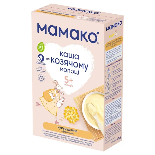 Каша Мамако кукурудзяна на козячому молоці з пребіотиками 200г