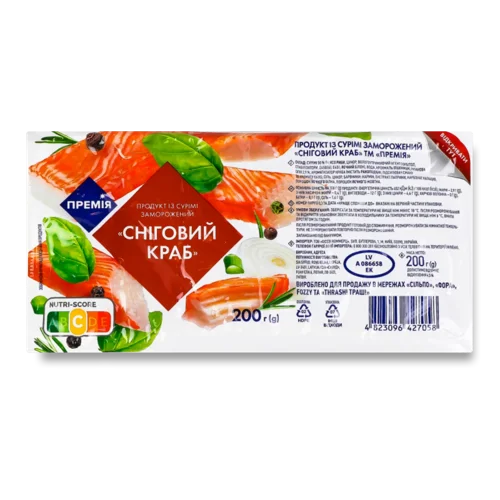 Продукт із сурімі «Премія»® Сніговий краб заморожений