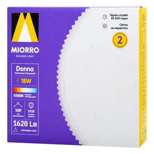 Світильник панельний Miorro Led Donna 18W 150x40мм