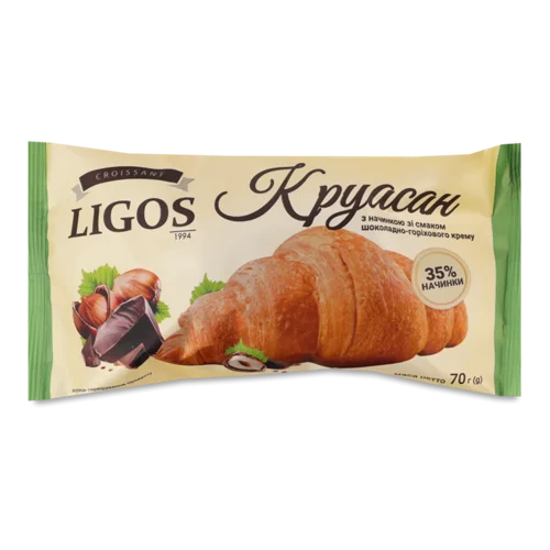 Круасан Ligos з начинк зі смаком шокол-горіх крему