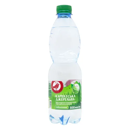Вода Ашан Карпатська джерельна слабогазована мінеральна 0,5л