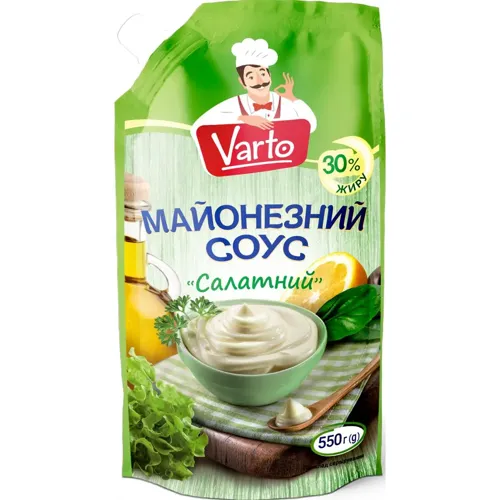 Майонезний соус Varto Салатний 30% 550г