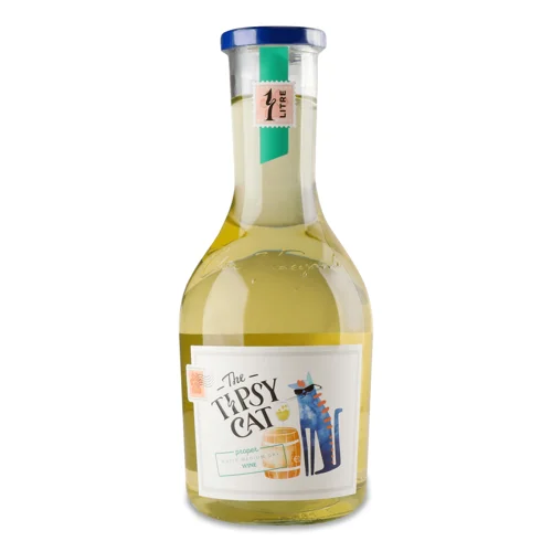 Вино The Tipsy Cat біле напівсухе 1л