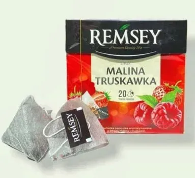 Чай Ramsey з ягодами малини та клубники в пірамідках