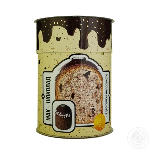 Кекс КиївХліб Пасхальний маково-шоколадний 350г в коробці