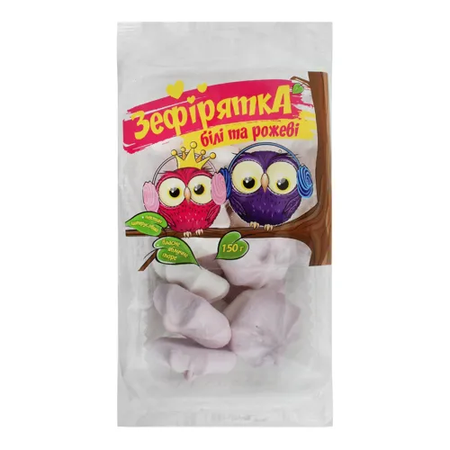 Зефір біло-рожевий Зефірятка білі та рожеві Богуславна м/у 150г