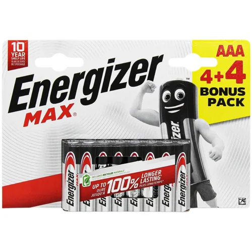 Батарейки Energizer Max лужні ААА 4+4шт