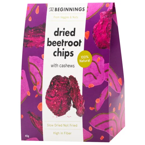 Чипси The Beginnings з буряка з кеш'ю 40г