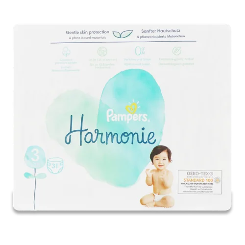 Підгузки Дитячі Harmonie Pampers 2-5 кг, 31 шт, в/ґ