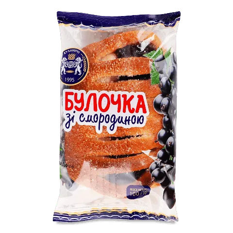 Булочка Кулиничі зі смородиною, 100г