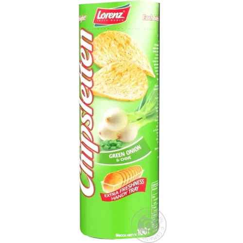 Чіпси картопляні зі смаком зеленої цибулі 100г