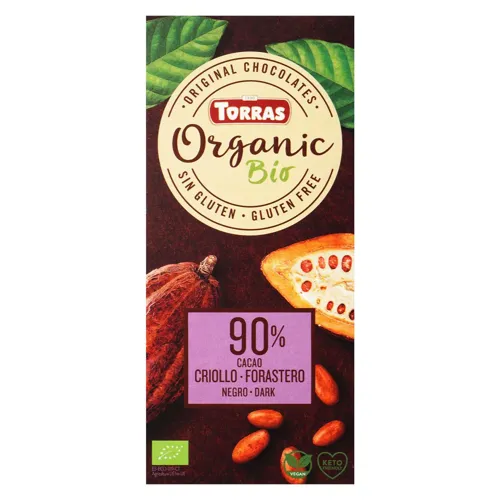 Шоколад чорний Torras Organic 90% 100г