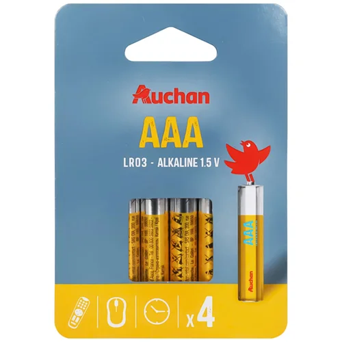 Батарейки Auchan Standart AAA 4шт