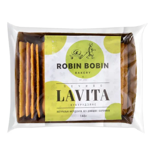 Печиво кукурудзяне Lavita Robin Bobin м/у 140г