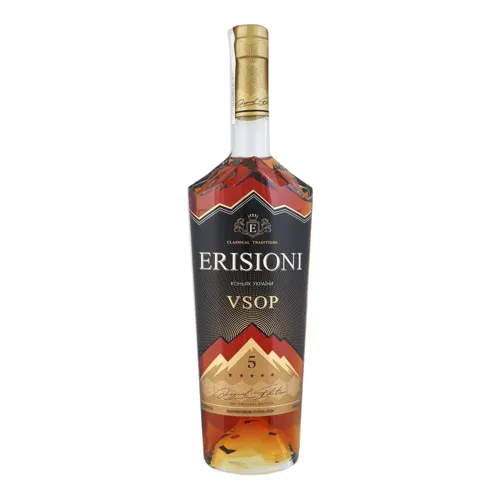 Коньяк 0.5л 40% ординарний П'ять зірок Vsop Erisioni пл