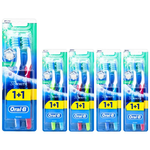 Зубна щітка Oral-B 3D White Fresh Medium 2шт