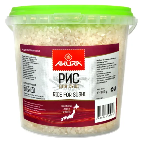 Рис для приготування суші Akura відро 1кг