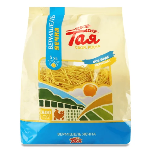 Вироби макаронні Тая Вермішель яєчна 800г