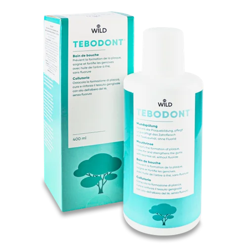 Ополіскувач Для Ротової Порожнини Tebodont Wild З Олією Чайного Дерева, Пластикова Пляшка 400мл