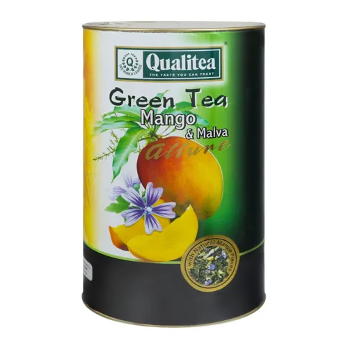 Чай зелений Mango&Malva Allure Qualitea з залізній банці 100г