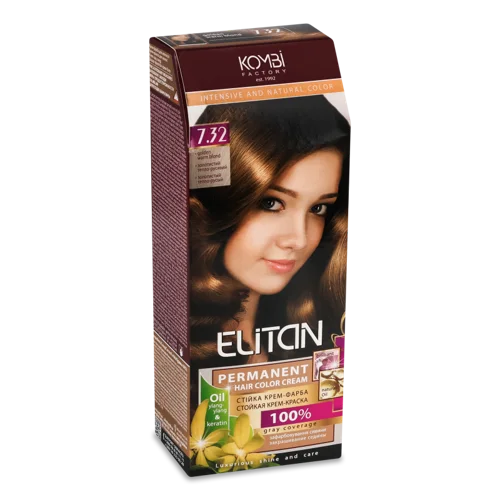 Крем-фарба Для Волосся Стійка №7.32 Elitan, 1шт