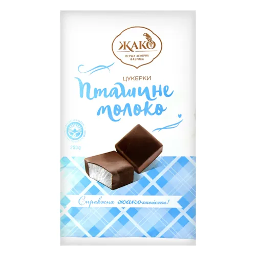 Цукерки глазуровані Пташине молоко Жако м/у 250г