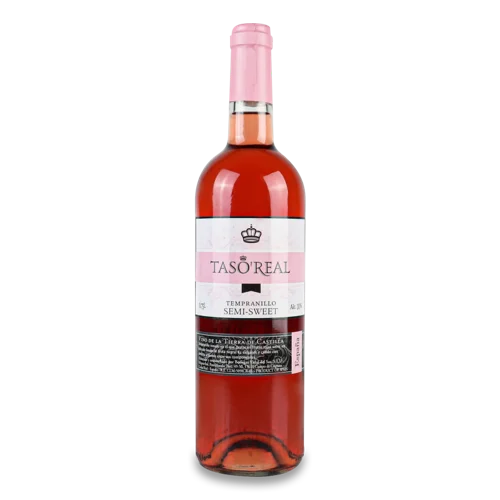 Вино Taso Real Tempranillo Напівсолодке Рожеве, п/пл, 0.75л